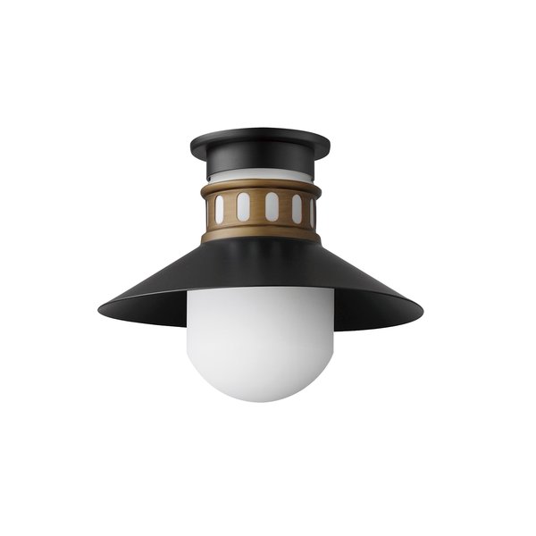 Maxim Lighting Admiralty 1-Light Outdoor Flush Mount 35120SWBKAB